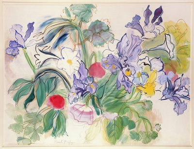 Bouquet of Irises and Red Poppies by Raoul Dufy