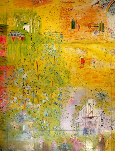 The Electricity Fairy, (detail) depicting the harvest by Raoul Dufy