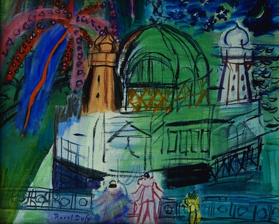 The Casino of Nice with Two Masks Fireworks, circa 1948-1950 by Raoul Dufy