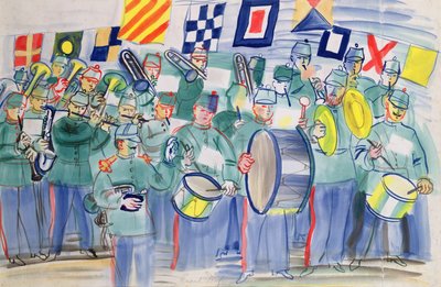 Music at the Customs House at Le Havre by Raoul Dufy