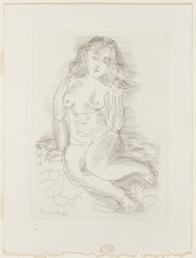 Nude Listening to a Sea Shell by Raoul Dufy