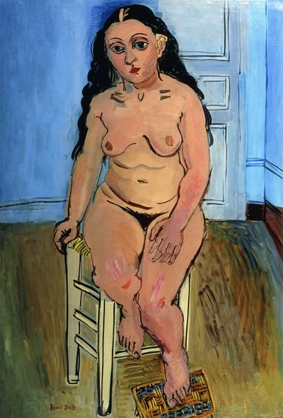 Nude Woman on Stool by Raoul Dufy