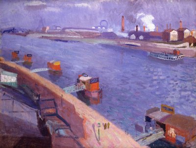 Quays of the Seine; Eiffel Tower in Distance by Raoul Dufy