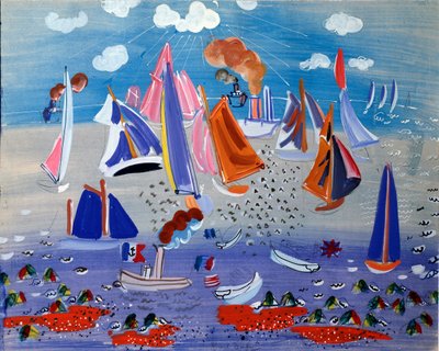 Sea and Boats by Raoul Dufy