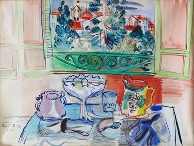 Still Life with Two Glasses at Ceret by Raoul Dufy