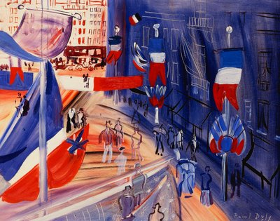 The Street Awash with American Banners by Raoul Dufy