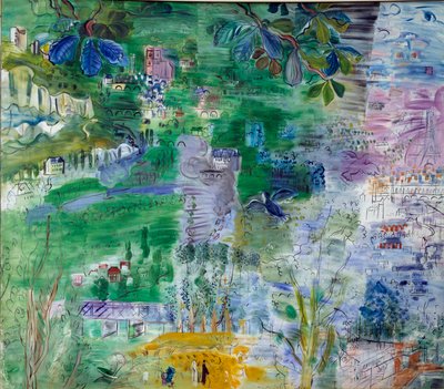 The Course of the Seine in Paris to the Estuary (right part) by Raoul Dufy
