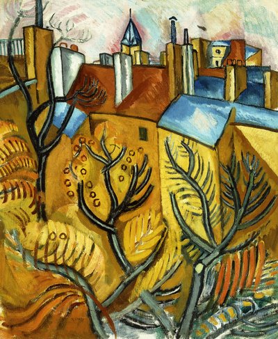 View Out of the Window of a Workshop onto the Rue Seguier, c.1910 by Raoul Dufy