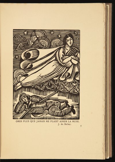 Woodcut from Martial Elegies by Roger Allard by Raoul Dufy