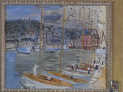 Yachts In The Port Of Deauville by Raoul Dufy