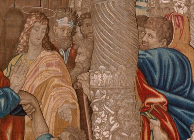 Flemish tapestry. Series Acts of the Apostles. The miracle of the lame man. Third tapestry in the series. Model Cartoon by Rafael Sanzio. 1519. Manufacture Jan Raes II, Brussels. Ca1605-1629 by Raphael