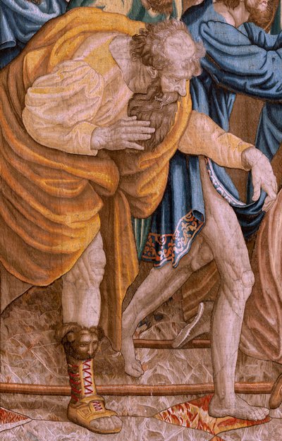 Flemish tapestry. Series The Acts of the Apostles. Saint Paul and Saint Barnabas in Lystra. 8th cloth in the series, it was split in two to adapt it to the room. Model Cartoon by Rafael Sanzio. 1519. Manufacture Jan Raes by Raphael