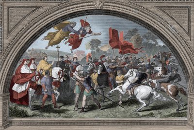 Pope Leo I the Great meeting with the Hun king Attila in 452 (after Raphael) by after Raphael