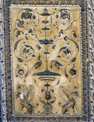 Stuccoes of Pillars, Decoration after Drawing by Raphael, from Loggias of Apostolic Palace in Vatican by after Raphael