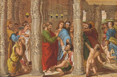 The Healing of the Lame Man by Raphael (1483 1520) (after)