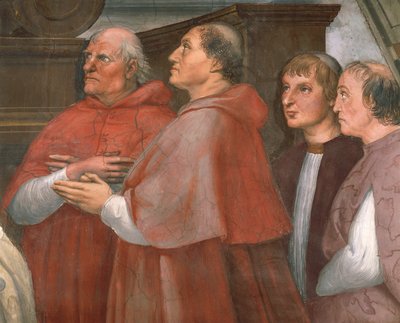 Cardinal Raffaele Riario with bystanders (detail) by Raphael (1483 1520)
