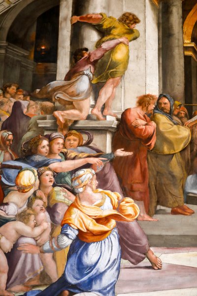 Expulsion of Heliodorus from the Temple (detail) by Raphael