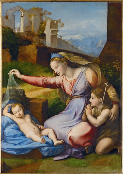 The Virgin with the Blue Coronet by Raphael (1483-1520)