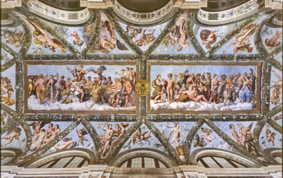 View of the vaults of the Loggia of Cupid and Psyche by Raphael
