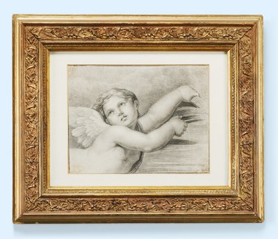 Head of a putto by after Raphael