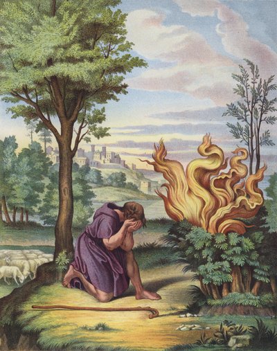 Moses and the Burning Bush by after Raphael