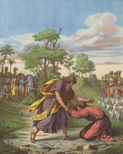 Reconciliation of Jacob and Esau by after Raphael
