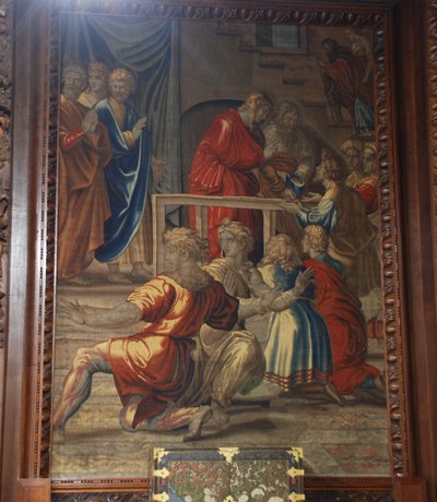 The Death of Ananias, Mortlake workshop by after Raphael