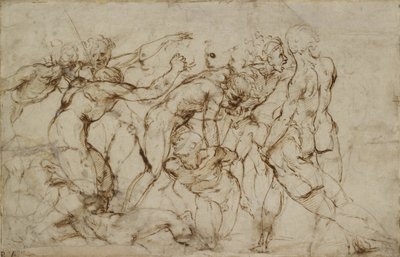 Battle Scene with Prisoners being Pinioned by Raphael
