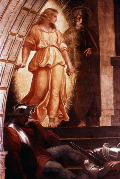 The Liberation of Saint Peter (detail) from a fresco painting by Raphael by Raphael (1483 1520)