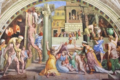 The fire in the borgo by Raphael (1483 1520)