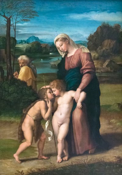 The Holy Family Meeting the Infant St John the Baptist, Known as Madonna del Passeggio by Raphael (1483 1520)