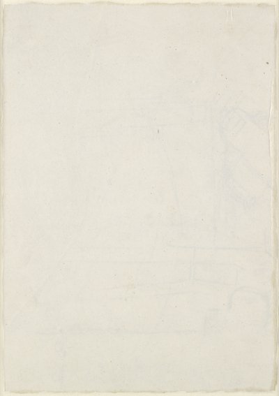 Verso: Slight architectural jottings including a cruciform ground plan, WA1846.160 by Raphael