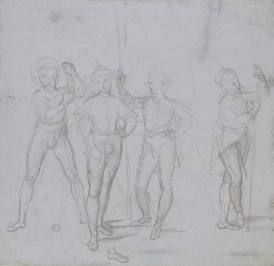 Group of Four Standing Soldiers by Raphael