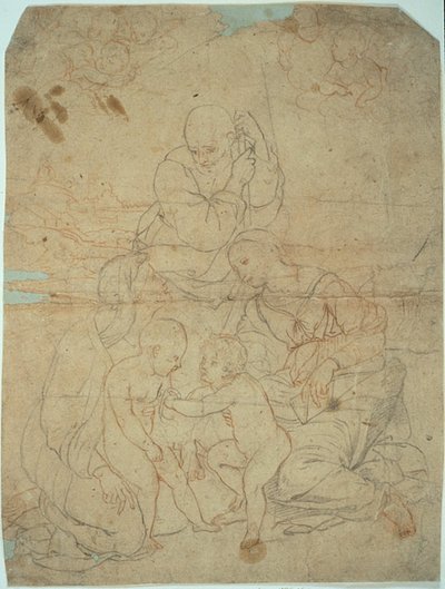 Holy Family with Saint Elizabeth and the Infant John the Baptist by Raphael