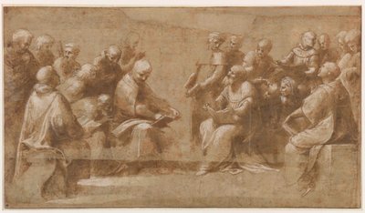 Study for The Disputation of the Holy Sacrament, 1508-1510 by Raphael