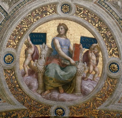 The Philosophy. Ceiling Fresco in Stanza della Segnatura by Raphael