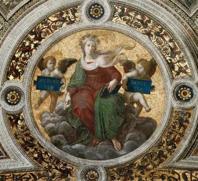Theology. Ceiling Fresco in Stanza della Segnatura by Raphael