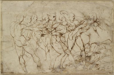A Battle of Nude Warriors with Captives by Raffaello Sanzio Raphael