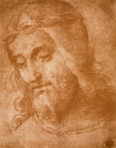 Study for the face of the Redeemer by Raffaello Sanzio Raphael