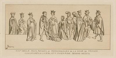 14th Century - Kings, Queens and People at Court in France by Raphael Jacquemin