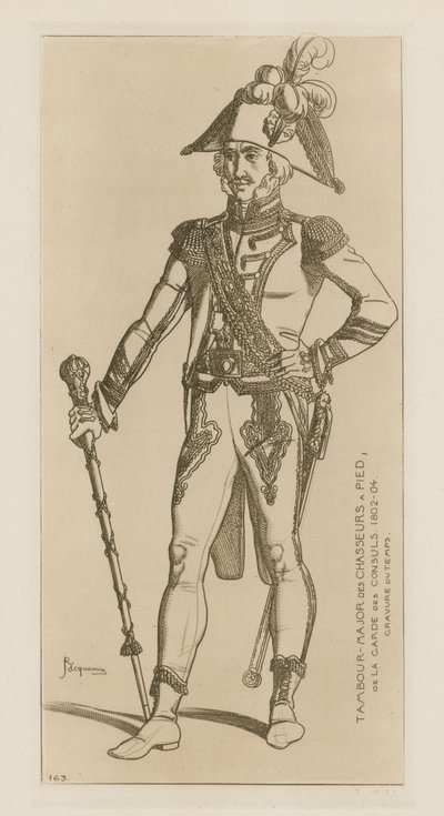 Drum Major of chasseurs a pied of the consular guard by Raphael Jacquemin