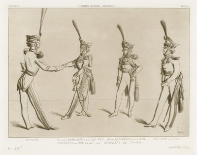Military costumes from the nineteenth century - Russian infantry by Raphael Jacquemin