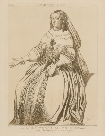 Queen Anne of Austria, 1644 by Raphael Jacquemin