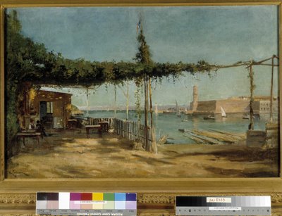 The Entrance to the Harbour Seen from the Cove du Pharo in Marseille by Raphael Luc Ponson
