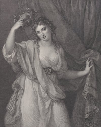 Lady Hamilton as the Comic Muse, Thalia, 1791 by Raphael Morghen