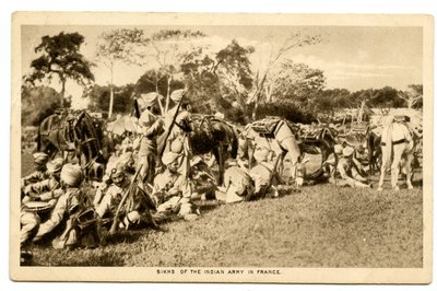 Sikhs of the Indian Army in France, 1914-15 by Raphael Tuck and Sons