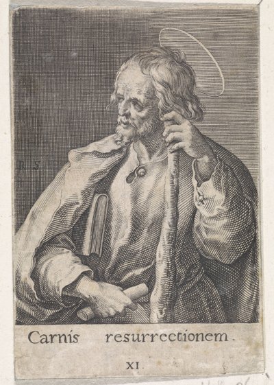 Apostle James the Lesser (Christus, Maria en de twaalf apostelen) by Raphaël Sadeler (I)