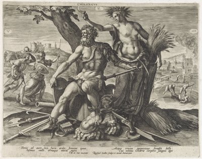 Choleric Temperament (Four Temperaments Series) by Raphaël Sadeler (I)