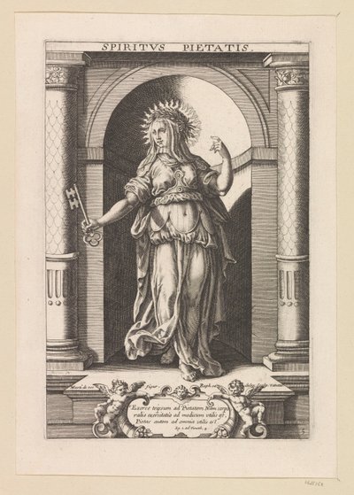 Gift of Piety Seven Gifts of the Holy Spirit (series title) by Raphaël Sadeler (I)