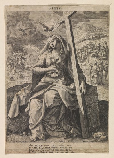 Faith (Six Christian Virtues) by Raphaël Sadeler (I)